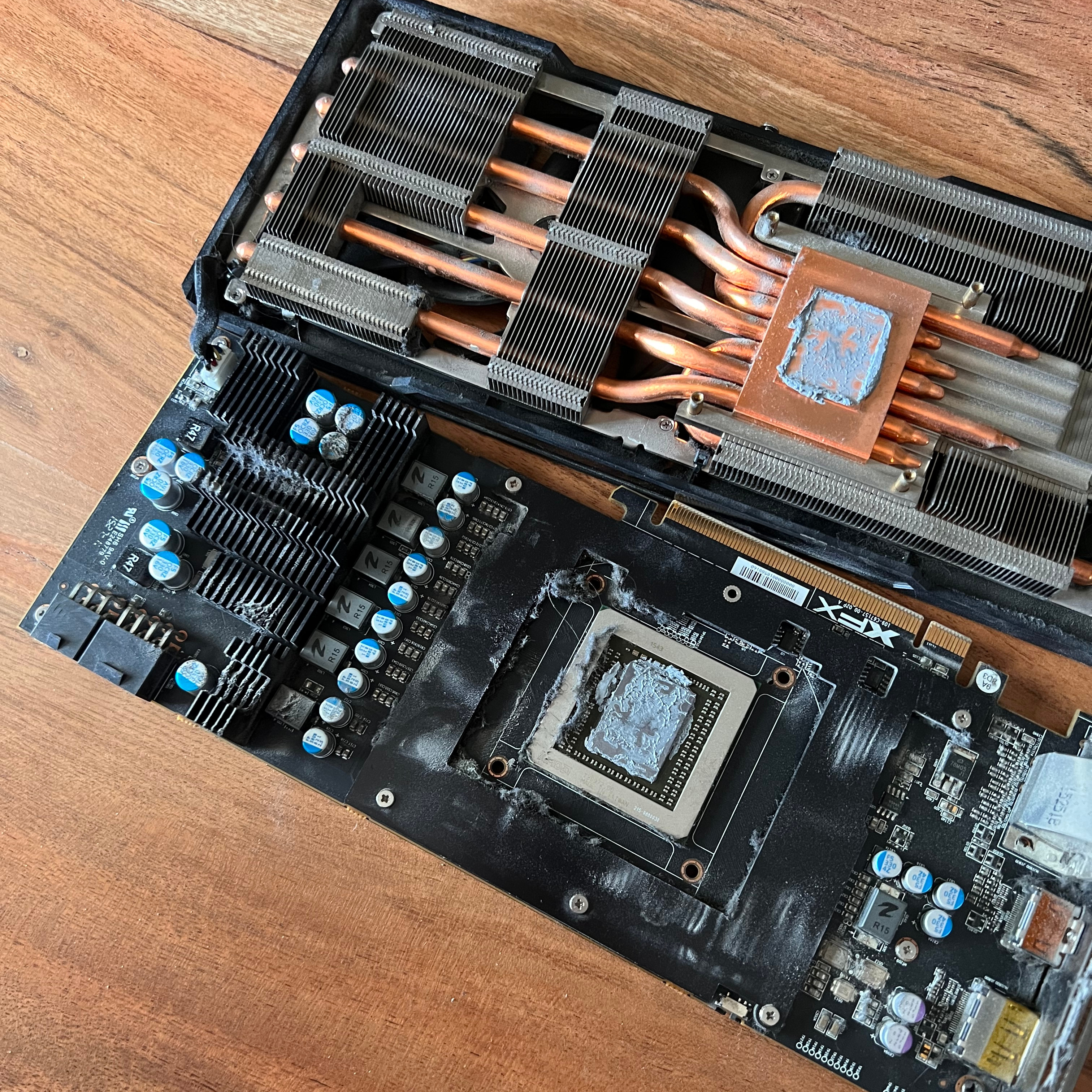 Graphics card taken apart