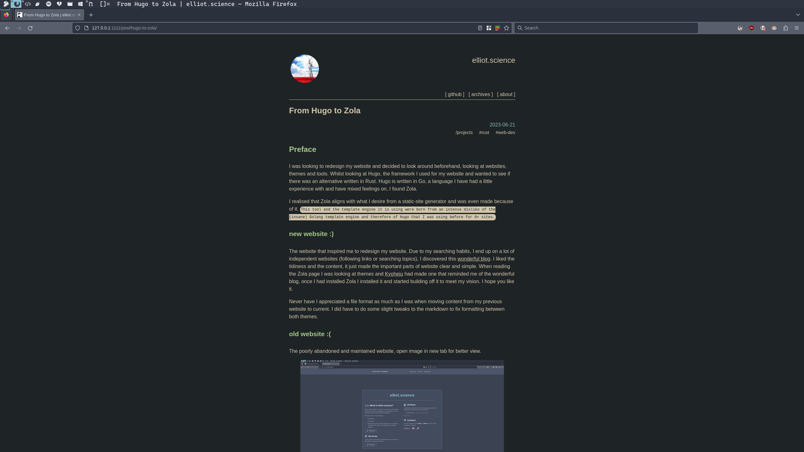 new website