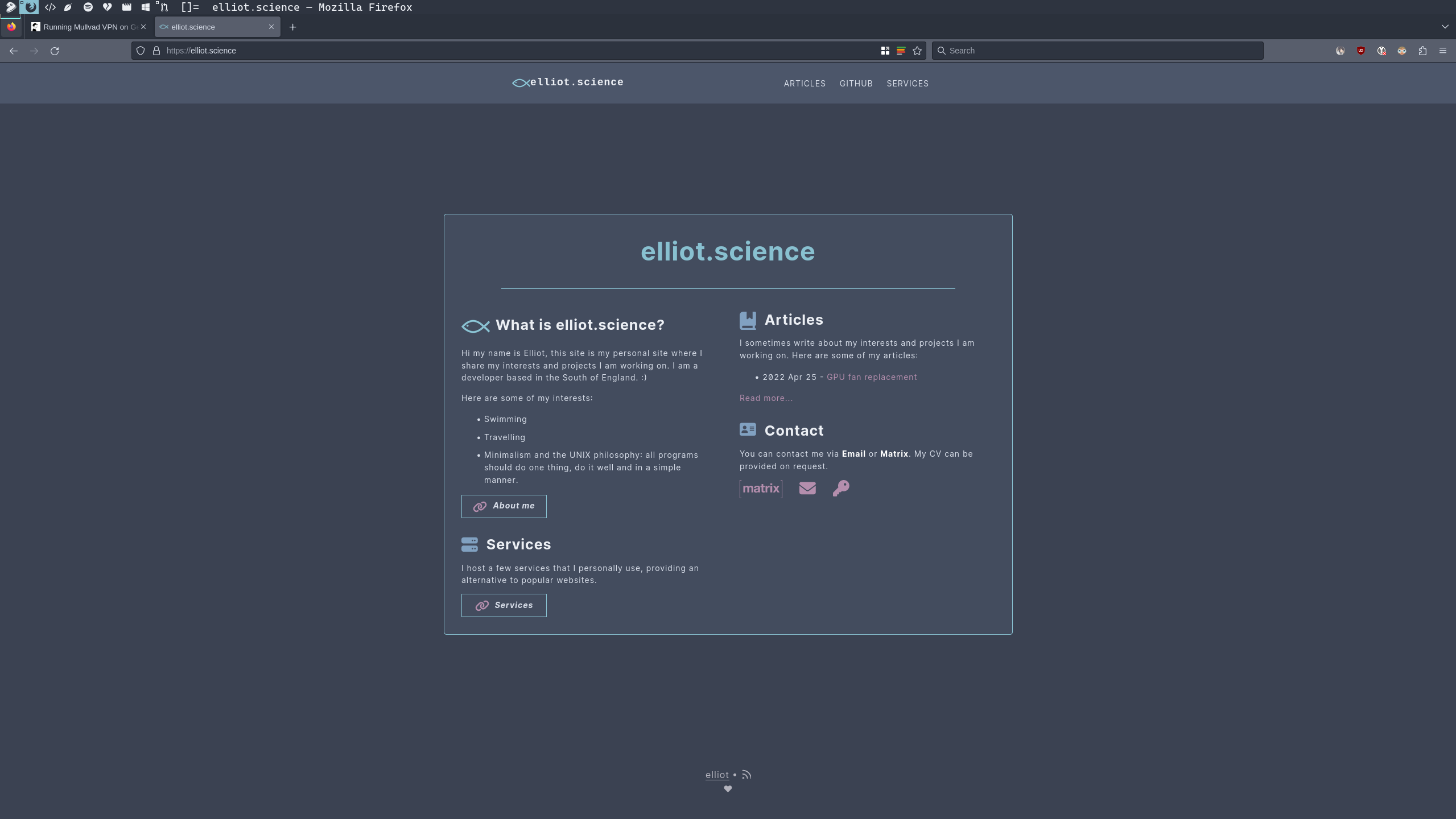 old website