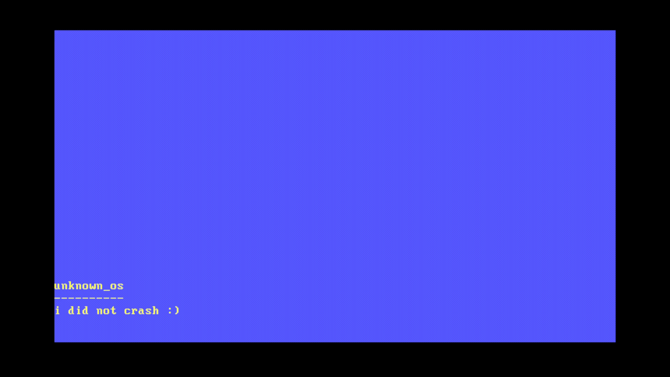 typing out hello world in kernel